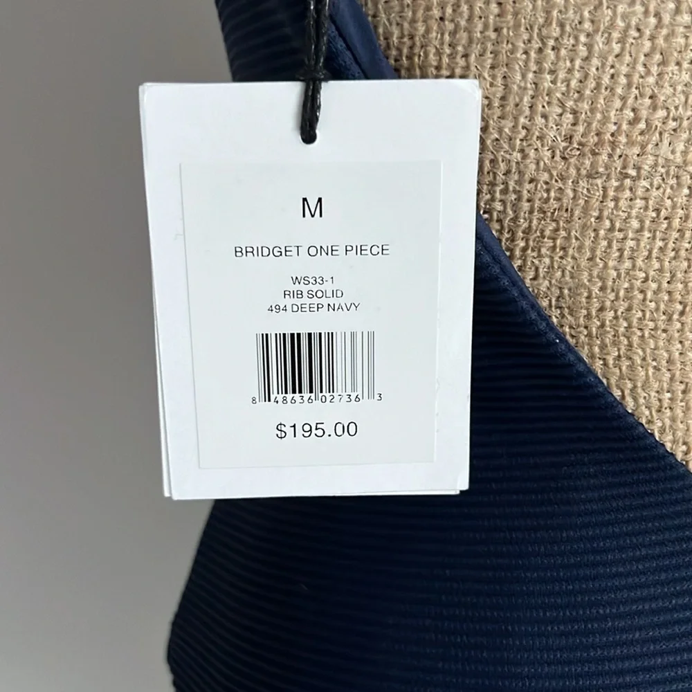 Onia Bridget One Piece Swimsuit  Blue Medium NWOT
